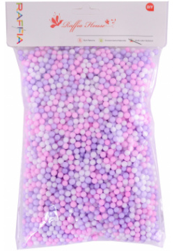 Декоративные шарики для рукоделия розовый микс  размер 0 4 6см 10г