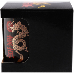 Кружка Дракон (черная) (керамика  деколь) (330мл) (коробка) (12 07624 69281)