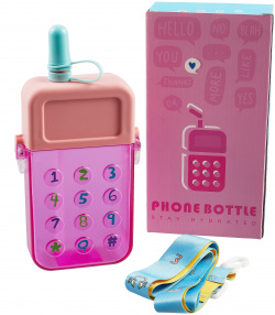 Бутылка с ремнем Телефон (пластик) (350мл) 