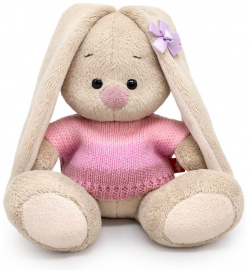 Мягкая игрушка Зайка Ми в нежно розовом свитере (15 см) На малышке Зайке