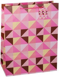 Пакет подарочный бумажный А3 "Треугольная абстракция"  нейтральный