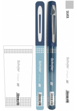 Ручка гелевая синяя "Unique"  Schiller синего цвета с
