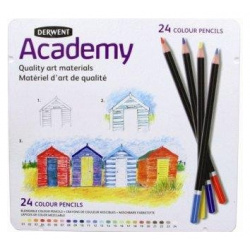 Набор цветных карандашей Academy 24цв в метал упак 