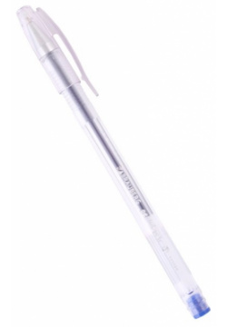 Ручка гелевая синяя "Jet" прозрачная  узел 0 5мм линия 35мм BRAUBERG