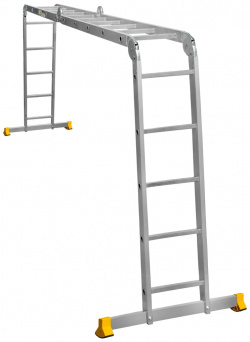 Алюминиевая двухсекционная шарнирная лестница Алюмет Т 455 Серия Т4