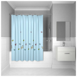 Штора для ванной комнаты IDDIS SCID031P blue butterfly
