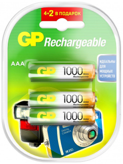 Перезаряжаемый аккумулятор GP 100AAAHC4/2 2CR6 100AAAHC