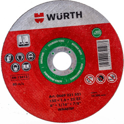 Отрезной диск Wurth  0669231501961 1