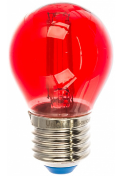 Светодиодная лампа Uniel UL 00002986 LED G45 5W/RED/E27 GLA02RD