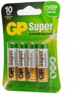 Алкалиновые батарейки GP 15A 2CR4 Super Alkaline