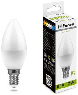Светодиодная лампа FERON 25476 LB 97 Свеча E14 7W 4000K