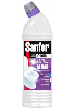 Средство для чистки сантехники SANFOR 1880601970 Chlorum мгновенное отбеливание