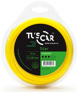 Леска для триммера TUSCAR 10121320 15 1 Star Standart