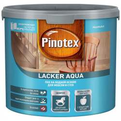 Лак для мебели и стен внутренних работ Pinotex 5254103 LACKER AQUA 7