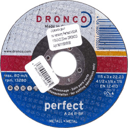 Диск отрезной по металлу DRONCO 1110015100 Perfect A24R