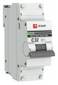 Автоматический выключатель EKF mcb47100 1 32C pro ВА 47 100 PROxima
