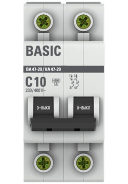Автоматический выключатель EKF mcb4729 2 10C Basic ВА 47 29