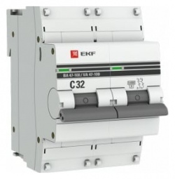 Автоматический выключатель EKF mcb47100 2 32C pro ВА 47 100 PROxima