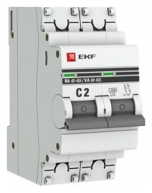 Автоматический выключатель EKF mcb4763 2 02C pro ВА 47 63 PROxima