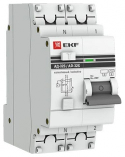 Селективный дифференциальный автомат EKF DA32 63 100S pro PROxima АД 32