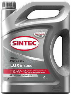 Полусинтетическое масло Sintec 600232 LUX 10W 40 API SL/CF