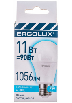 Светодиодная лампа Ergolux 14459 ЛОН LED A60 11W E27 4K