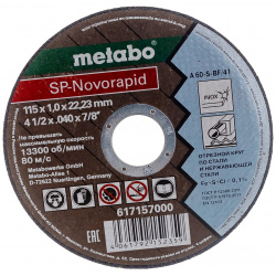Отрезной круг по нержавейке Metabo 617157000 SP Novorapid