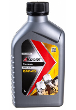 Моторное полусинтетическое масло AKross AKS0006MOS PREMIUM 10W 40 SG/CD