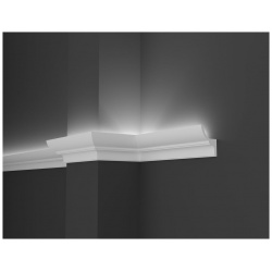 Ударопрочный влагостойкий потолочный карниз под LED подсветку Decor Dizayn  DD508