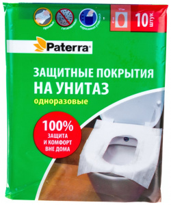 Одноразовые защитные покрытия на унитаз PATERRA  409 006