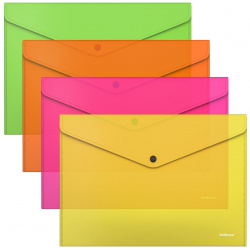 Пластиковая папка конверт ErichKrause 50300 Glossy Neon