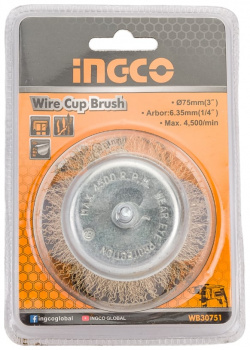 Проволочная чашечная щетка INGCO  WB30751