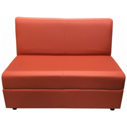 Двухместная секция дивана Мягкий Офис КРД601ОР оранжевая
