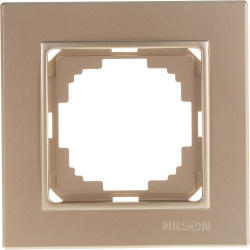 Одноместная рамка Nilson 25150091 Alegra metallic