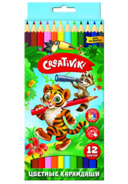 Набор цветных карандашей Creativiki  КЦ12КР