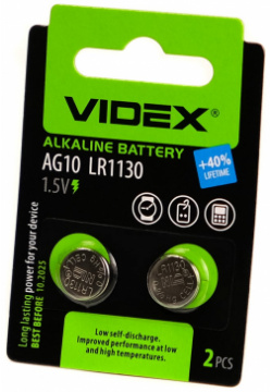 Щелочная алкалиновая батарейка Videx  VID AG10 2BC