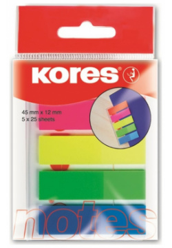 Пластиковые клейкие закладки Kores 45105 62860 Film