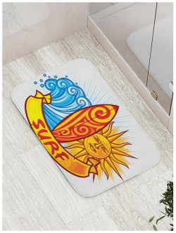 Противоскользящий коврик для ванной  сауны бассейна JOYARTY bath_15638 Солнечный серф