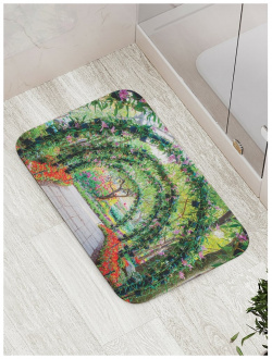 Противоскользящий коврик для ванной  сауны бассейна JOYARTY bath_15334 Цветочные арки