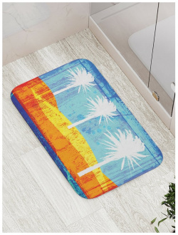 Противоскользящий коврик для ванной  сауны бассейна JOYARTY bath_16707 Тропические галлюцинации