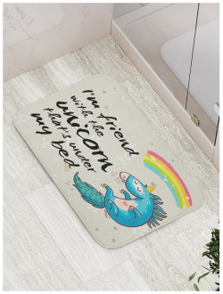 Противоскользящий коврик для ванной  сауны бассейна JOYARTY bath_15530 Единорог над кроватью