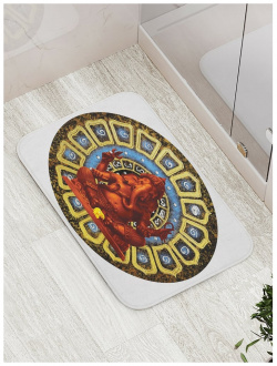 Противоскользящий коврик для ванной  сауны бассейна JOYARTY bath_14868 Индийское божество