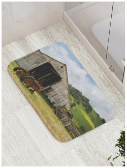 Противоскользящий коврик для ванной  сауны бассейна JOYARTY bath_14877 Старая ферма