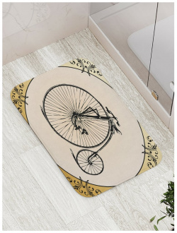 Противоскользящий коврик для ванной  сауны бассейна JOYARTY bath_18249 Велосипед с разными колесами