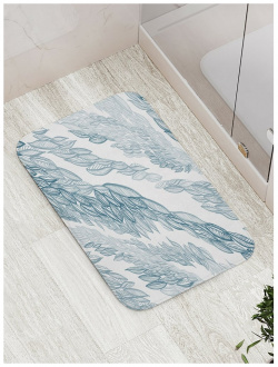 Противоскользящий коврик для ванной  сауны бассейна JOYARTY bath_21397 Лиственные реки