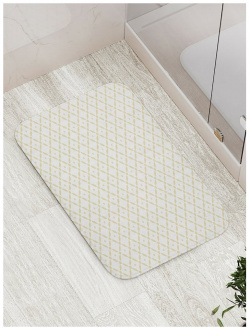 Противоскользящий коврик для ванной  сауны бассейна JOYARTY bath_30603 Золотистая диагональная сетка