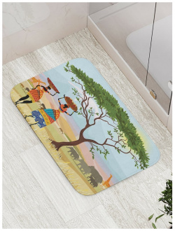 Противоскользящий коврик для ванной  сауны бассейна JOYARTY bath_23263 Беседа в дикой природе