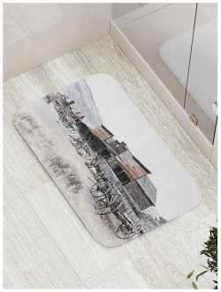Противоскользящий коврик для ванной  сауны бассейна JOYARTY bath_23102 Стоянка на диком западе