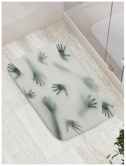 Противоскользящий коврик для ванной  сауны бассейна JOYARTY bath_22075 Руки призраков
