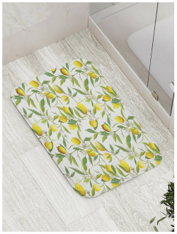 Противоскользящий коврик для ванной  сауны бассейна JOYARTY bath_31933 Аппетитные лимончики